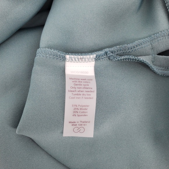 Calia Womens XL Soft Scuba Quarter Zip Sweatshirt Puya Green Stretch Breathable - Picture 6 of 8